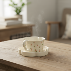 Porcelain Mug & Saucer